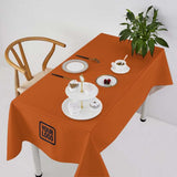 Custom Orange Sky Blue Square Table Cloth
