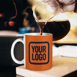 Custom Orange Navy Mug