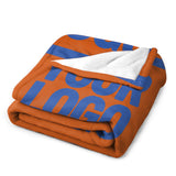 Custom Orange Sky Blue Blanket