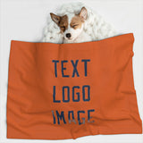 Custom Orange Blue Pet Blanket