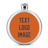 Custom Orange Blue Hip Flask