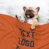 Custom Orange Blue Pet Blanket
