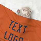 Custom Orange Blue Pet Blanket