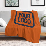 Custom Orange Blue Blanket