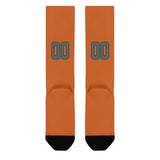 Custom Orange Blue Green Knee-High Sock