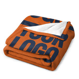 Custom Orange Blue Blanket