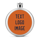 Custom Orange Navy Hip Flask