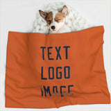 Custom Orange Navy Pet Blanket