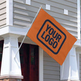 Custom Orange Navy Flag