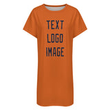 Custom Orange Navy Nachthemd