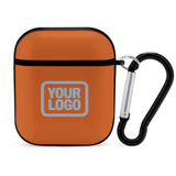 Custom Orange Light Blue AirPods Case