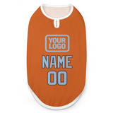 Custom Orange Light Blue Pet Vest