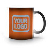Custom Orange Light Blue Magic Mug