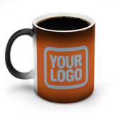 Custom Orange Light Blue Magic Mug