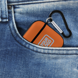 Custom Orange Light Blue AirPods Case