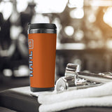 Custom Orange Light Blue Stainless Steel Water Cup