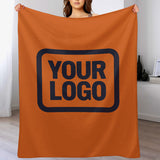 Custom Orange Navy Blanket