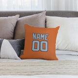 Custom Orange Light Blue Pillowcase