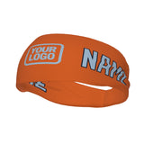 Custom Orange Light Blue Sports headband