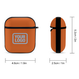 Custom Orange Light Blue AirPods Case