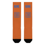 Custom Orange Sky Blue Knee-High Sock