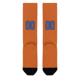 Custom Orange Sky Blue Knee-High Sock