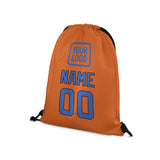 Custom Orange Sky Blue Drawstring Bag