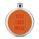 Custom Orange Orange Red Hip Flask