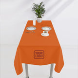 Custom Orange Orange Red Square Table Cloth