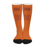 Custom Orange Coral Red Knee-High Sock