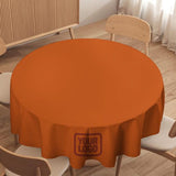 Custom Orange Coral Red Round Table Cloth