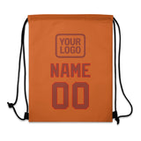 Custom Orange Coral Red Drawstring Bag