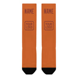 Custom Orange Coral Red Knee-High Sock