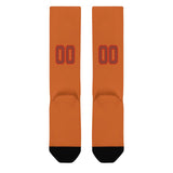 Custom Orange Coral Red Knee-High Sock