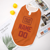 Custom Orange Coral Red Pet Vest
