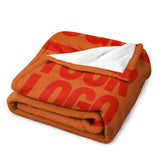 Custom Orange Orange Red Blanket