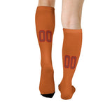 Custom Orange Coral Red Knee-High Sock