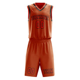 Custom Orange Orange Red Basketball Set