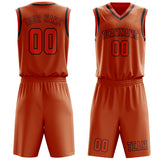 Custom Orange Orange Red Basketball Set