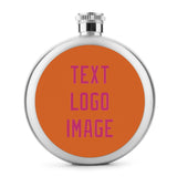 Custom Orange Pink Hip Flask