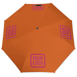 Custom Orange Pink Automatic Umbrella