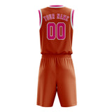 Custom Orange Pink Basketball Set