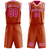 Custom Orange Pink Basketball Set