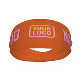 Custom Orange Light Pink Sports headband