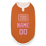 Custom Orange Light Pink Pet Vest