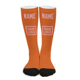 Custom Orange Light Pink Knee-High Sock