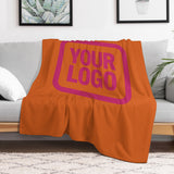 Custom Orange Pink Blanket