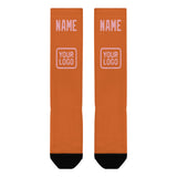 Custom Orange Light Pink Knee-High Sock