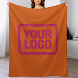 Custom Orange Pink Blanket