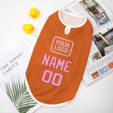 Custom Orange Light Pink Pet Vest
